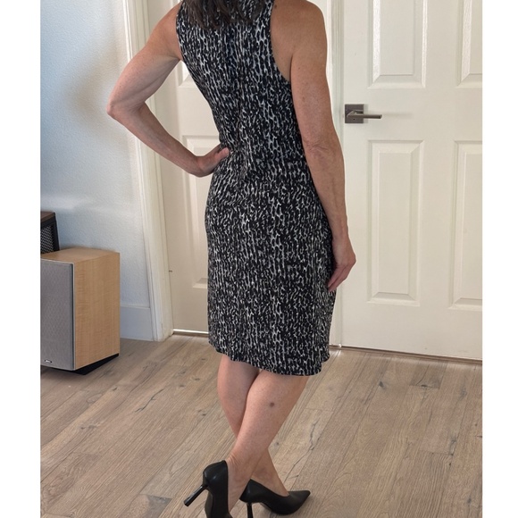 MICHAEL Michael Kors Draped Sheath Dress - Animal Print Size M - Picture 4 of 14